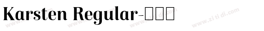 Karsten Regular字体转换